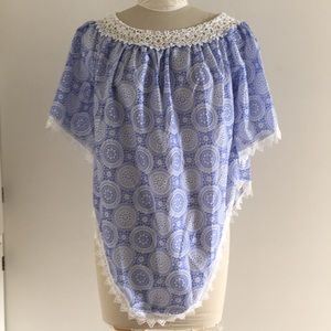 Periwinkle pretty!  With White Lace touches top